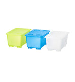 Ikea-Glis- White/Light Green, Blue, Box With Lid- 17x10 Cm by IKEA priced at #price# | Bagallery Deals
