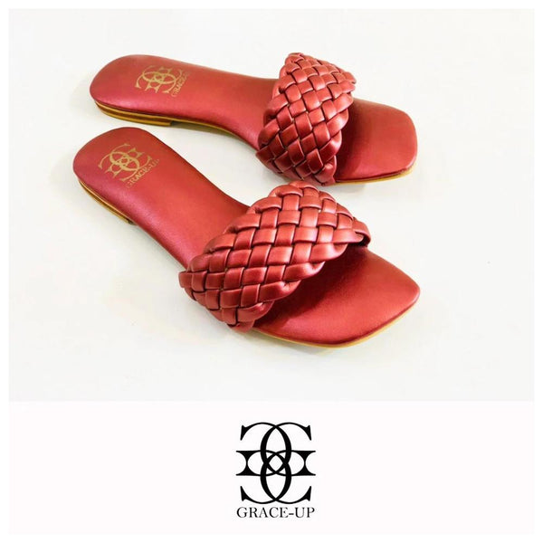 Grace Up- Maroon Flats 0626