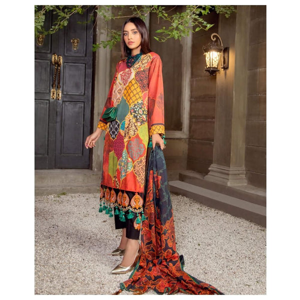 Raizel – 3 Piece Embroidered Unstitched Lawn