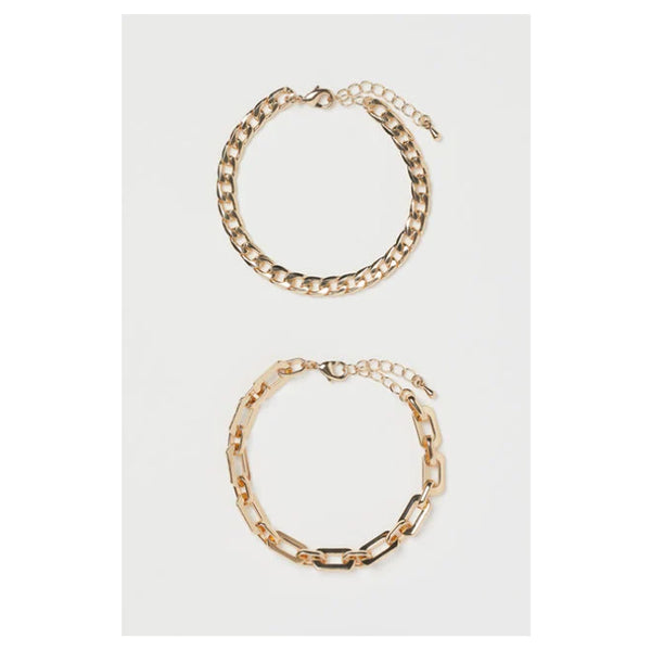 H&M- 2-pack bracelets Gold-coloured