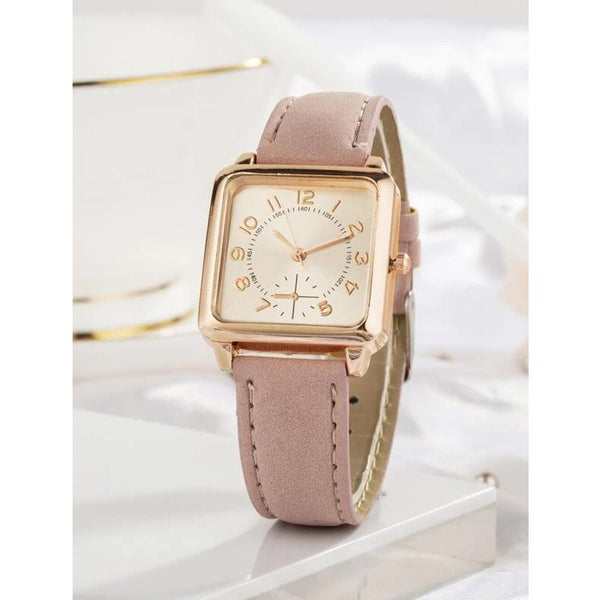 Shein- Square Pointer Quartz Watch