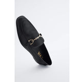 Zara- Leather Loafers With Buckle