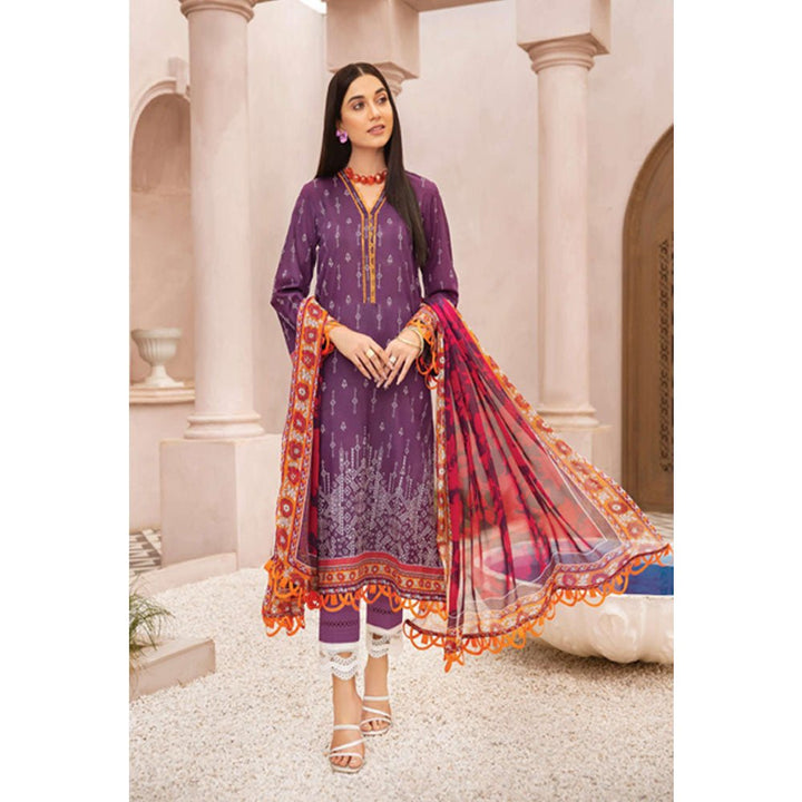 Lala Prints- Emrose Digital Print Lawn By Lala 2022- CHLOE LA-0034