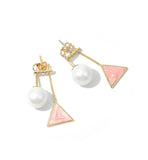 Shein- Pearl and triangle earrings by Bagallery Deals priced at #price# | Bagallery Deals
