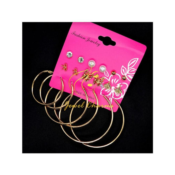 Jewel charms- Tri Studs Hoops Pack