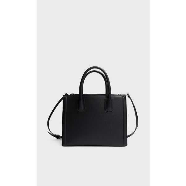 Stradivarius - Black Structured tote bag