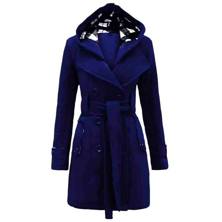 Emerce- Women Long Coat Navy Blue