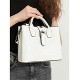 Bagzone- White Womens Kroko Shoulder Bag 10Va2043 10VA2043