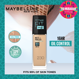 Maybelline New York- New Fit Me Matte + Poreless Liquid Foundation SPF 22 - 230 Natural Buff 30ml - For Normal to Oily Skin