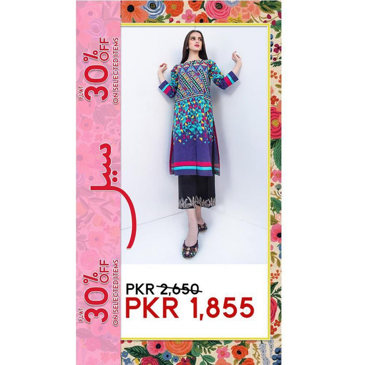 Keshia- Stitched Printed Kurta-LW-KS06