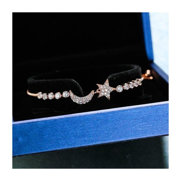 Zardi- Star Moon Bracelet - AAA Zircon - Rose Gold