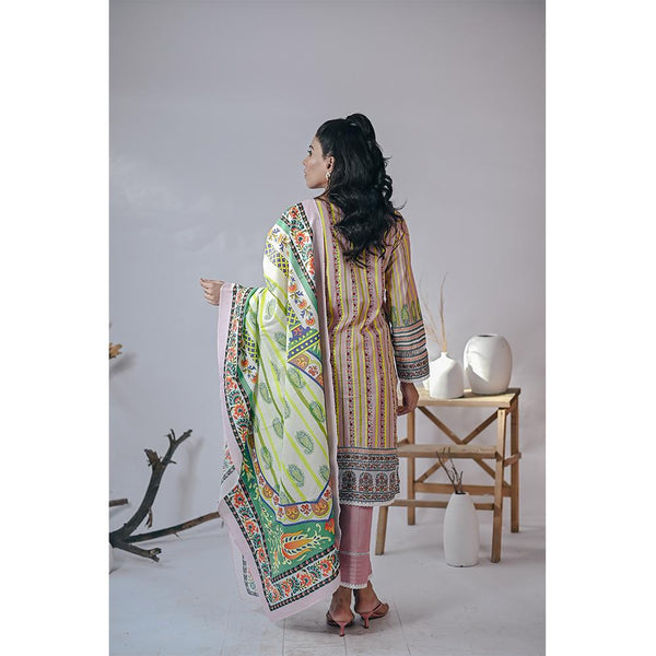 Zellbury- Digital Printed Cambric Shirt, Cambric Dupatta & Cambric Trouser WUW21X30139