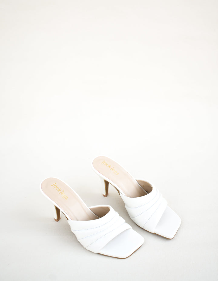 Jack Jees- Striped Heels White