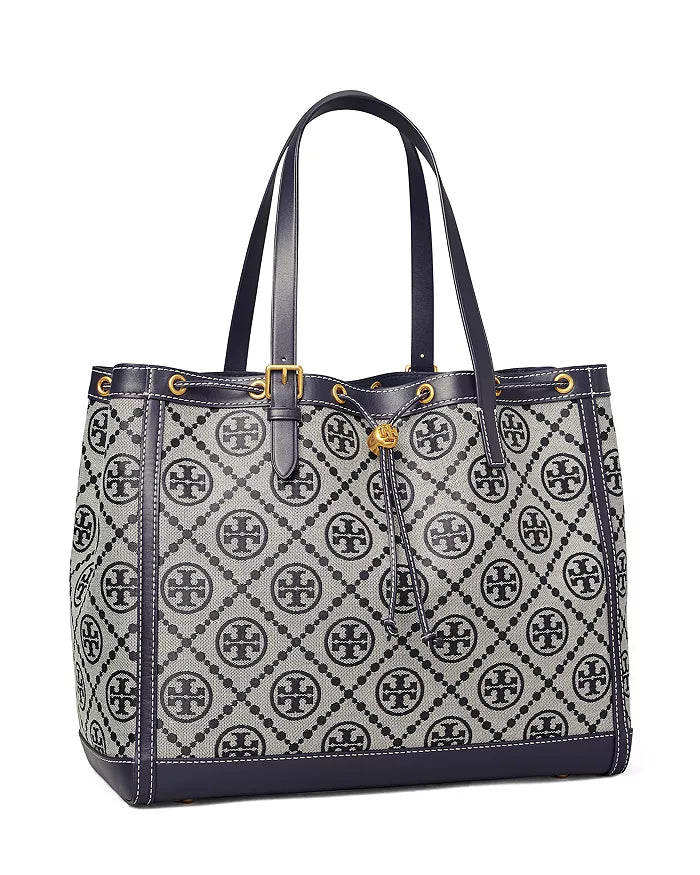 Tory Burch T monogram Large Jacquard Tote bag Tory Navy