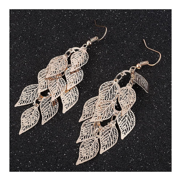 The Marshall- Golden Shaded Bohemian Leaves Earrings - TM-E-53-Gd