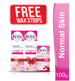 Veet- Free Face Wax Strips Normal With Two Veet Cream Normal 100 Gm