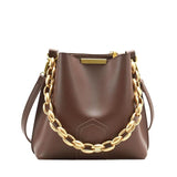 Shein- Brown Coffee The air-condition net shoulder bag and bag are elegant