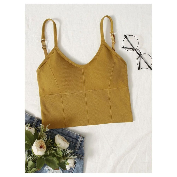 Shein- Solid Longline Bralette