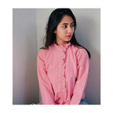Hues- Pink ruffled blouse