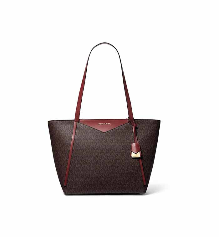 Micheal Kors- Whitney Large Logo Tote Bag- Brandy