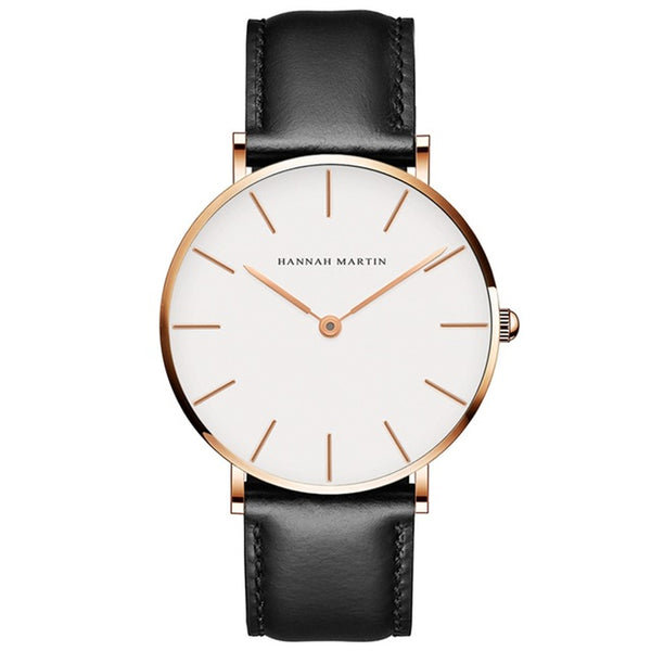 Hannah Martin- CB01high quality rose gold case watch men leather waterproof wrist watch Women