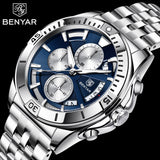 Benyar Blue Dial Chronograph Watch