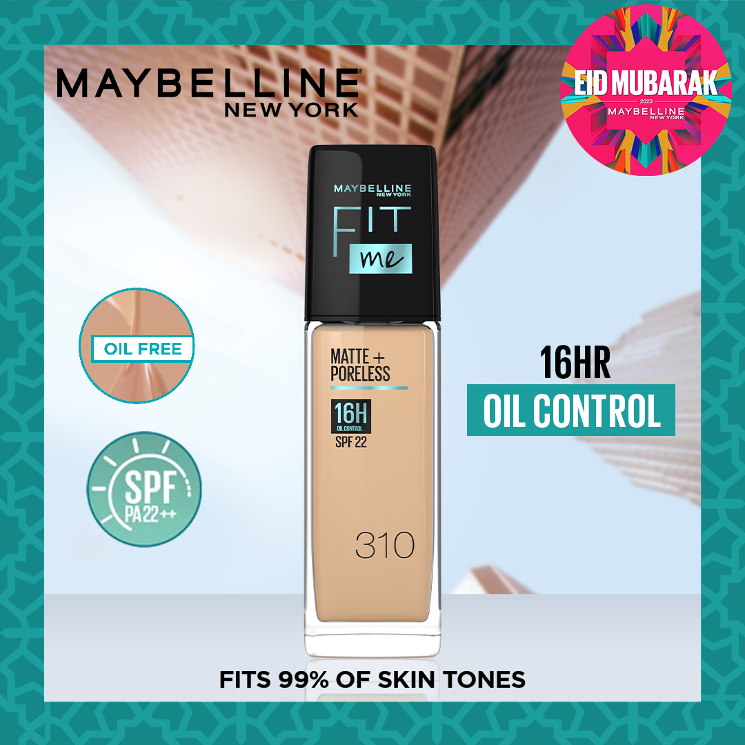 Maybelline Fit Me Matte + Poreless Liquid Foundation Makeup, 310