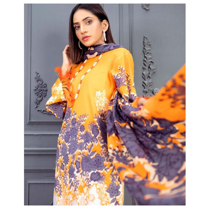 Alyssa – 3 Piece Embroidered Unstitched Lawn