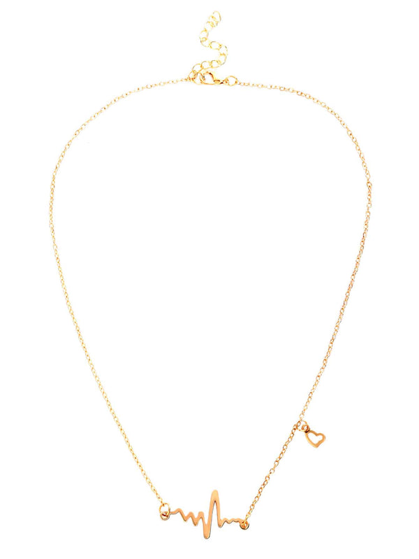 Shein- Heart Electrocardiogram Shaped Chain Necklace