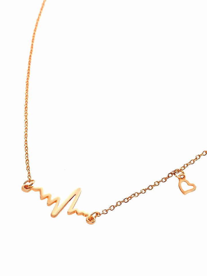 Shein- Heart Electrocardiogram Shaped Chain Necklace