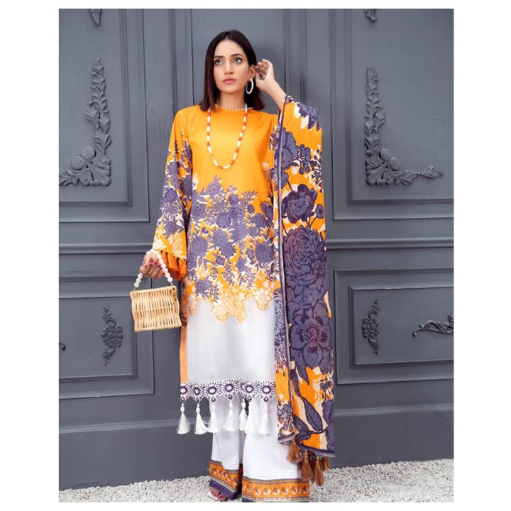 Alyssa – 3 Piece Embroidered Unstitched Lawn