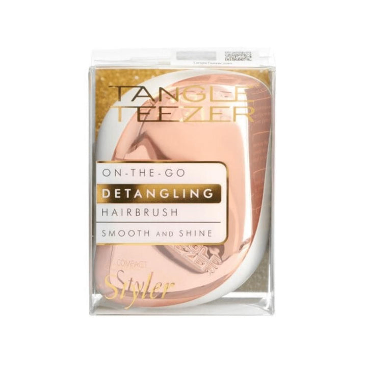 Skin Store- Tangle Teezer Compact Styler Detangling Hairbrush - Rose Gold Ivory