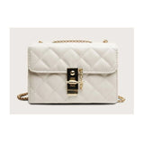 Shein- Quilted chain bag with metal clasp details