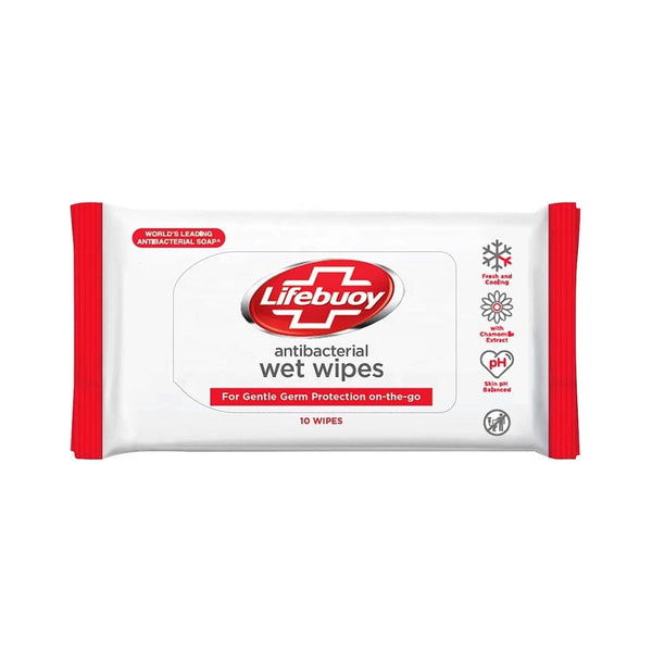 Lifebuoy 10's antibacterial wet wipes