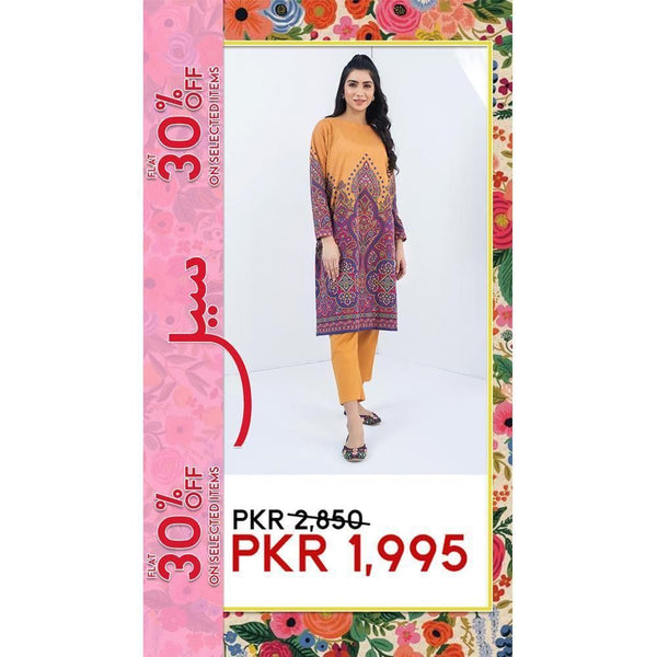 Keshia- Stitched Printed Kurta-LW-KS12