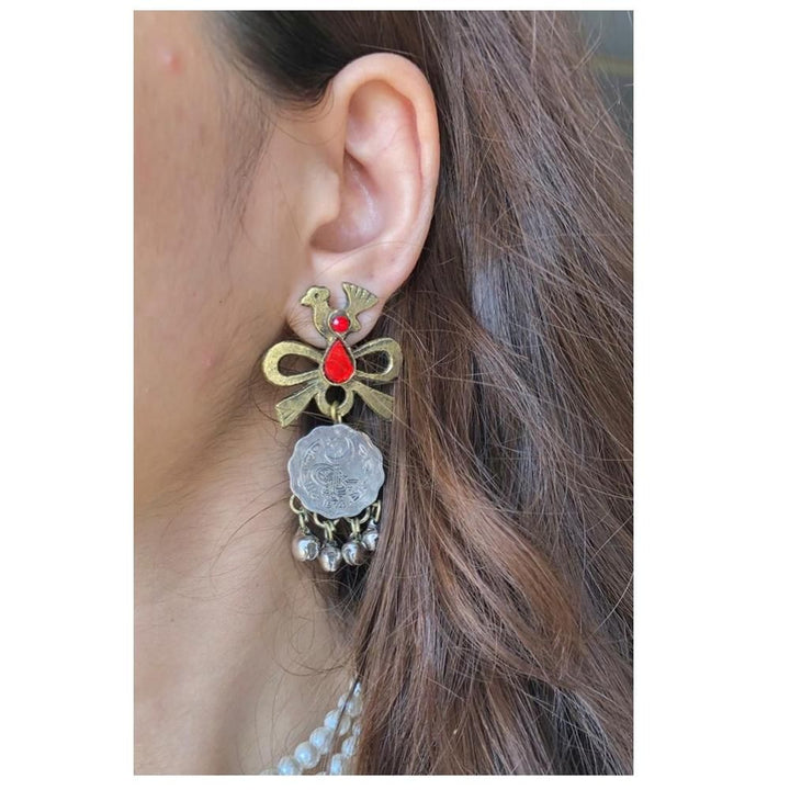 Jewels By Noor- coin antique earrings