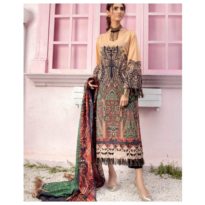 Sage – 3 Piece Embroidered Unstitched Lawn