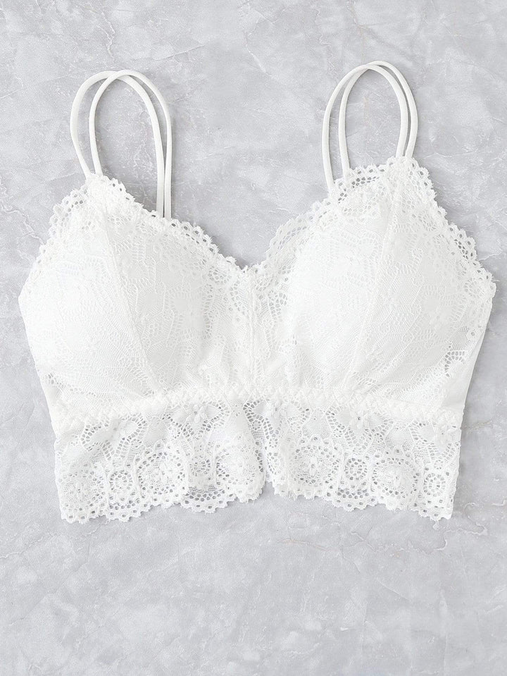 Shein- Double Straps Lace Bralette