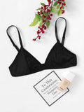 Shein- Adjustable Strap Plain Bralette