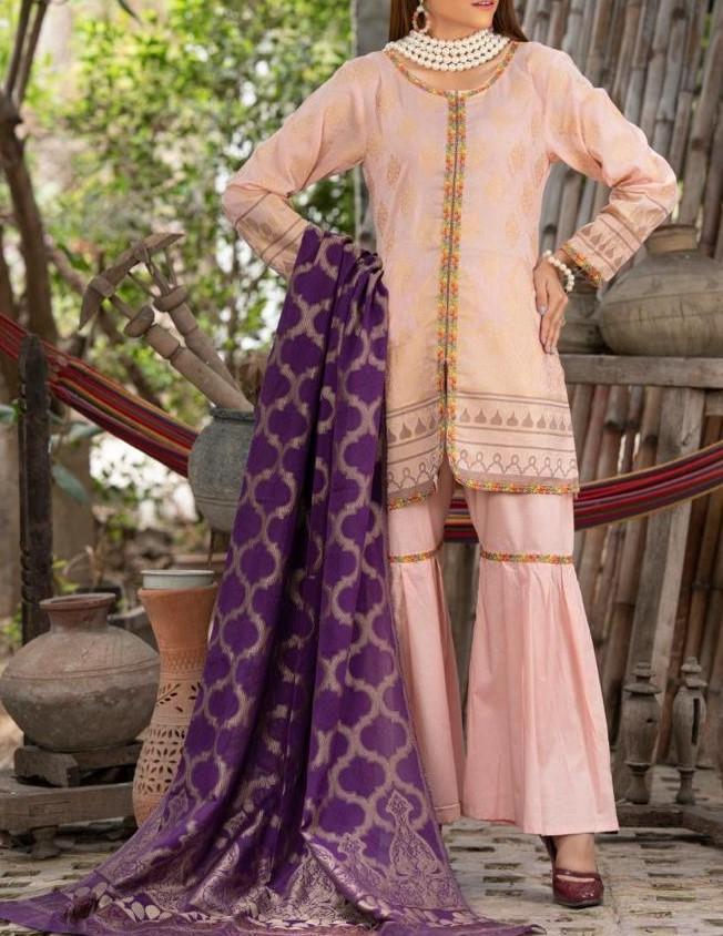 Fareesha - Jacquard Unstitched 3 pc.