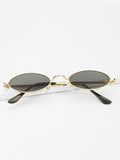 Shein- Metal Frame Oval Lens Sunglasses