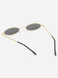 Shein- Metal Frame Oval Lens Sunglasses