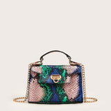 Shein- Snakeskin Satchel Bag