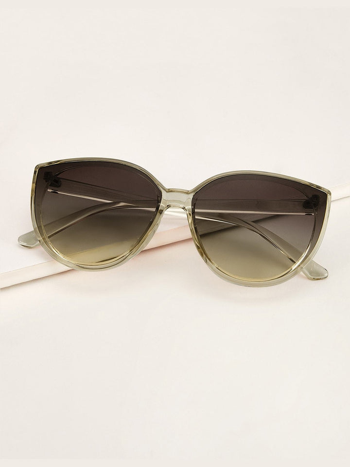 Shein- Transparent Frame Flat Lens Sunglasses