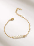 Shein- Faux Pearl Decor Chain Bracelet 1pc