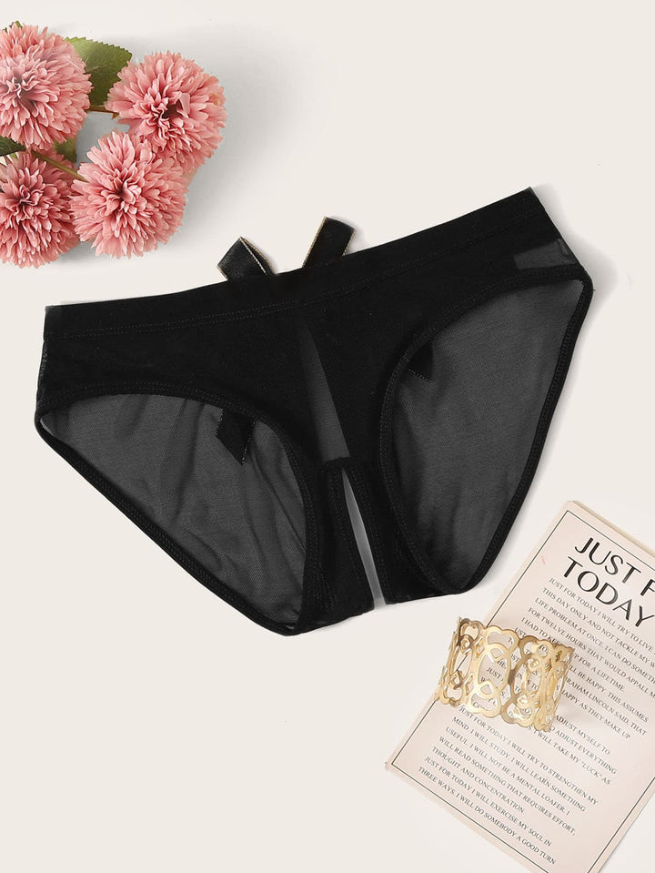 Shein- Sheer Mesh Crotchless Panty