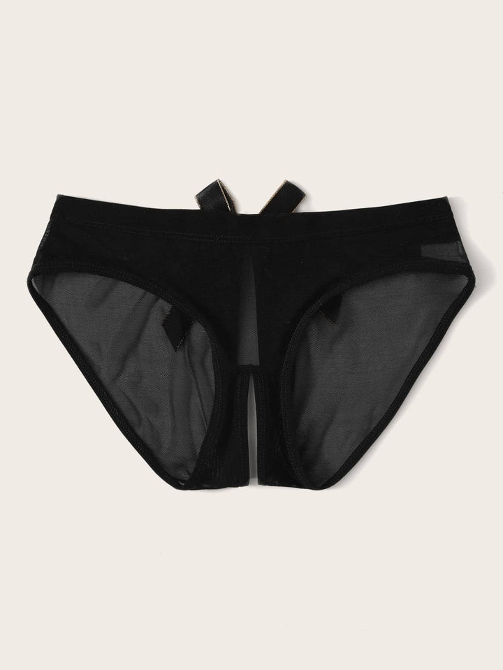 Shein- Sheer Mesh Crotchless Panty