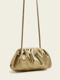 Shein- Croc Embossed Ruched Clutch Bag