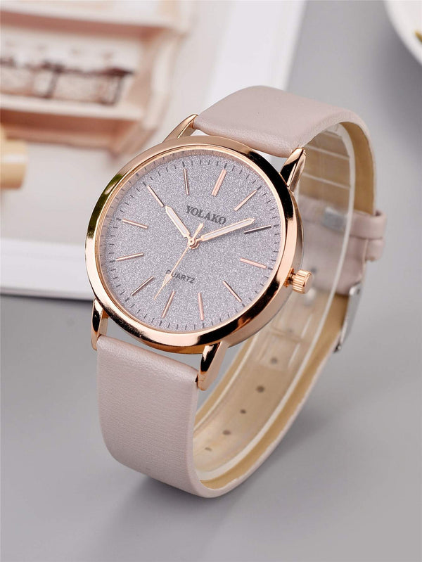 Shein- Round Pointer Quartz Watch