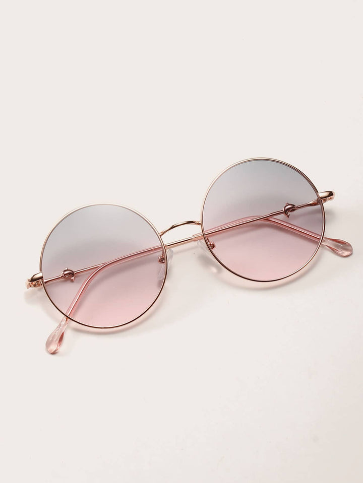 Shein- Round Metal Frame Sunglasses